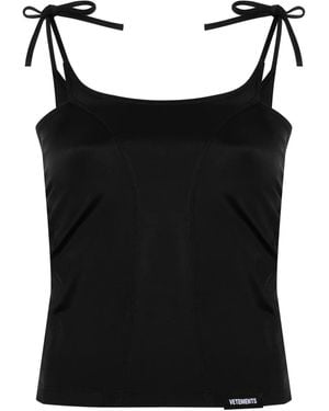 Vetements Cut-Out Panelled Tank Top - Black