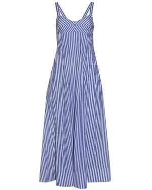 La Ligne Madeline Striped-Pattern Midi Dress - Purple