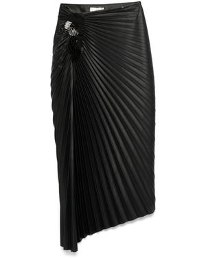 Nissa Pleated Midi Skirt - Black