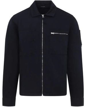 C.P. Company Zip-Up Shirt - Blue