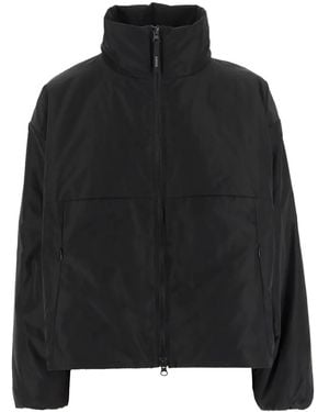 Aspesi High-Collar Zip-Front Bomber Jacket - Black