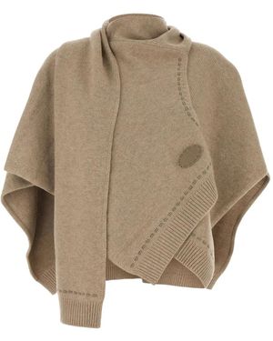 Fendi Poncho En Cachemire - Neutre