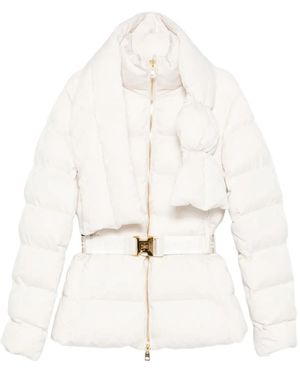 Elisabetta Franchi ベルテッド ジャケット - ホワイト