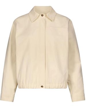 Loulou de Saison Drew Elasticated Waist Cotton Jacket - Natural