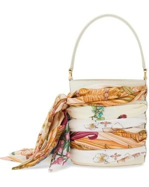 Ferragamo Bolso Bombonera Mini Con Fular - Blanco