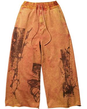 Julius Rift Graphic Jogginghose Mit Weitem Bein - Orange