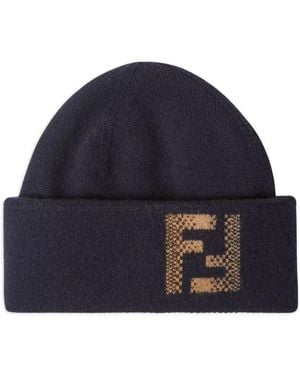 Fendi Muts Met Ff-Logo - Blauw