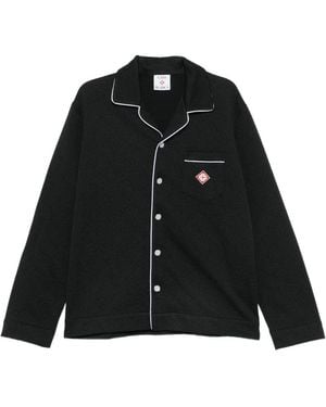 CASABLANCA Logo-Patch Shirt - Black