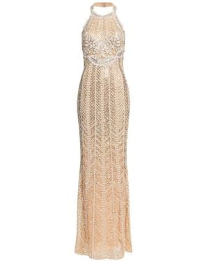 Elie Saab Bead-Embroidered Maxi Dress - White