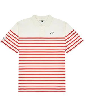 Malbon Golf Striped-Pattern Polo Shirt - Pink