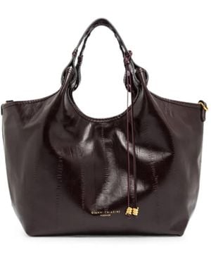 Gianni Chiarini Dua Ribbed-Texture Tote Bag - Brown