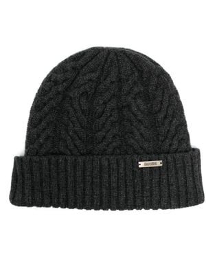Moorer Logo-Plaque Cashmere Beanie - Black