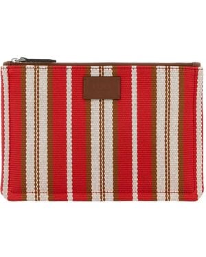Fendi ストライプ クラッチバッグ - レッド