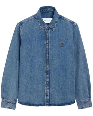 Ami Paris Adc Denim Shirt - Blue
