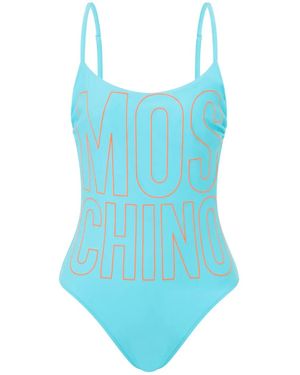 Moschino Maillot De Bain À Logo Imprimé - Bleu
