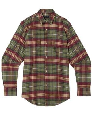 Brooks Brothers Plaid Flannel Shirt - Brown