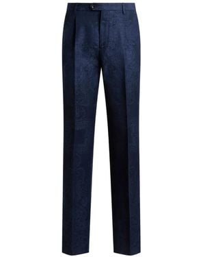 Etro Pantalones Con Motivo De Cachemira - Azul