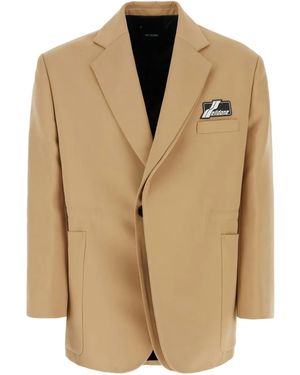 we11done Logo-Patch Blazer - Natural