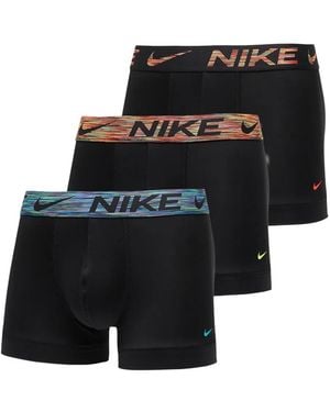 Nike Dri-Fit Essencial Micro Logo-Detail Boxers (Pack Of Three) - Black