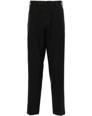 Dell'Oglio Irno Tapered Wool Trousers - Black