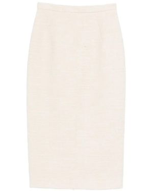 N°21 Zip-Fastening Midi Skirt - White