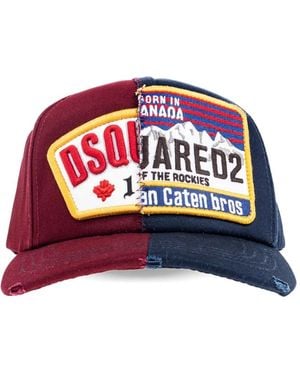 DSquared² パッチワーク キャップ - レッド