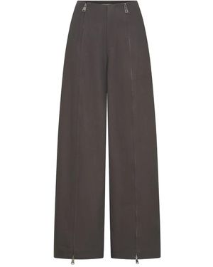 Nicholas Pantalones Amalia con cremallera - Gris