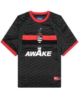 AWAKE NY Crest-Patterned Jersey T-Shirt - Black