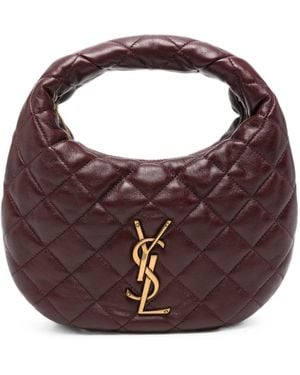 Saint Laurent Ysl Quilted Shoulder Bag - Brown