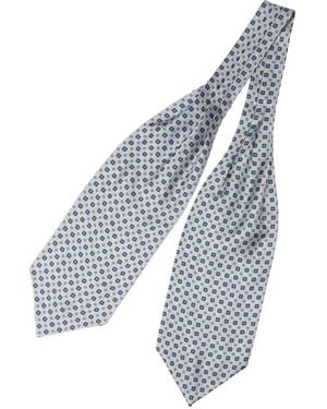 Elizabetta Ostuni Medallion-Print Silk Cravat - Blue