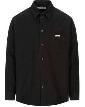 Marni Pocketed cotton shirt - Schwarz