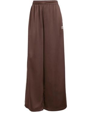 adidas Pantaloni Con Righe Laterali - Marrone