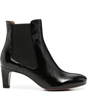 Chie Mihara Fronda Leather Ankle Boots - Black