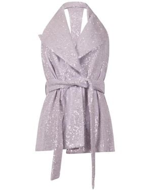 Twentyfourhaitch Veste À Taille Ceinturée - Purple