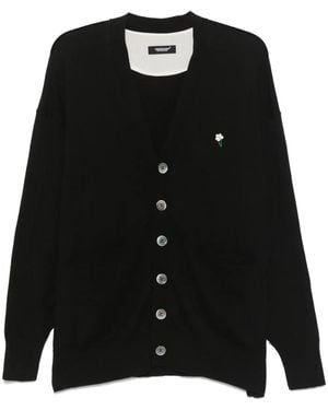 Undercover Vest Met Bloemapplicatie - Zwart