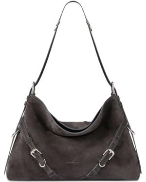 Givenchy Sac Porté Épaule Voyou En Cuir À Boucles Format Moyen - Noir