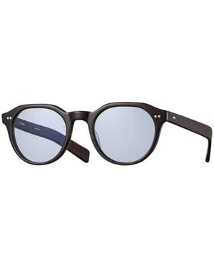 Eyevan 7285 Lubin-E Round-Frame Sunglasses - Brown