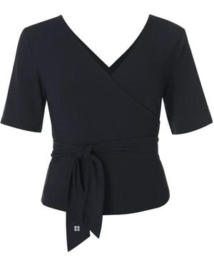 Sweaty Betty Wrap Tie-Waist Top - Blue