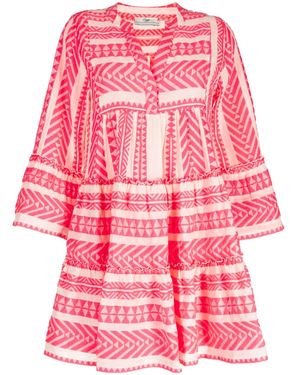 Devotion Robe Courte Ella À Motif Zig-Zag - Rouge