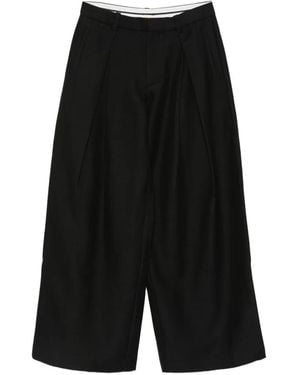 Cult Gaia Jovienne Pleated Wide-Leg Pants - Black