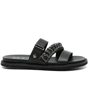 Cult Rhinestone-Embellished Sandals - Black