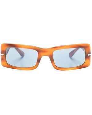 Persol Francis Striped Rectangle-Frame Sunglasses - Blue