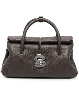 Zanellato Small Dotta Centauro Pebble-Grain Tote Bag - Black