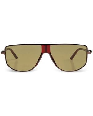 Jacquemus X Linda Farrow Corsa Navigator-Frame Sunglasses - Green