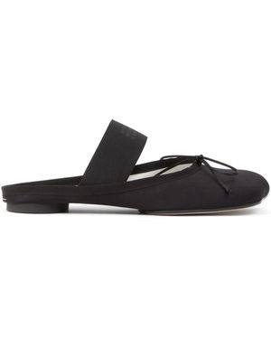 MM6 by Maison Margiela Anatomic-Toe Leather Slippers - Black