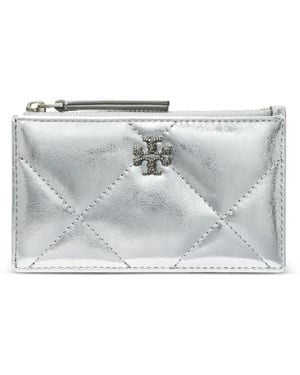 Tory Burch Kira Zip Card Case - Grey