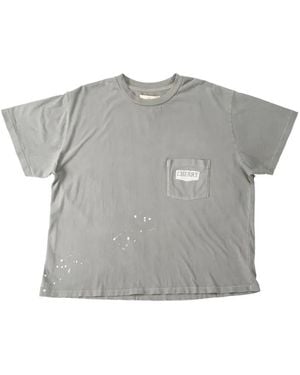 CHERRY LA Chevron-Stitch Boxy T-Shirt - Grey