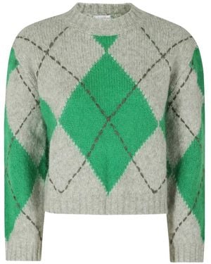 Ballantyne Argyle-Knit Sweater - Green