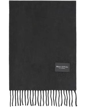 Marc O' Polo Écharpe À Patch Logo - Noir