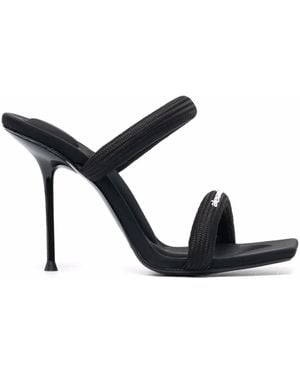 Alexander Wang Julie Tubular Logo Sandals - Black